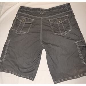 BKE Cargo Shorts Mens Gray Martin Athletic Fit Paul Casual Pockets Outdoors 36